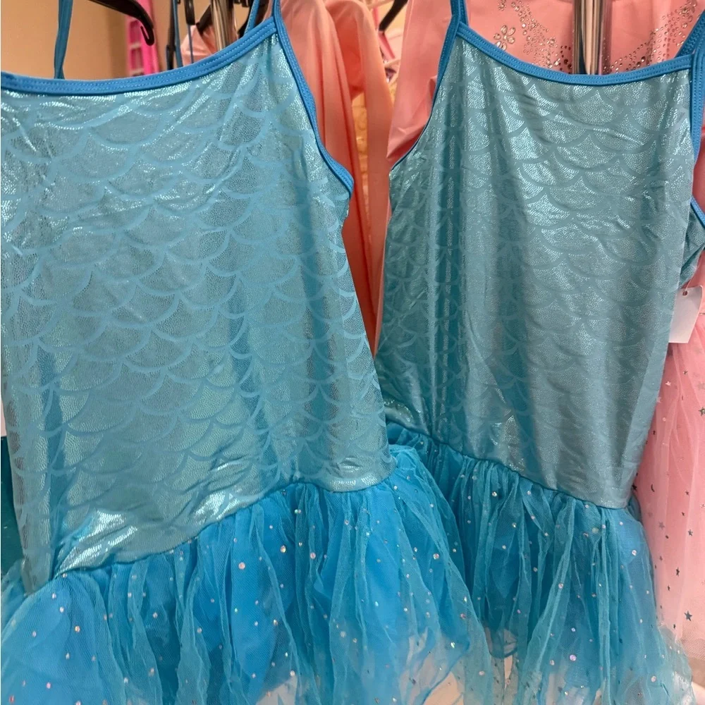 Sparkling Blue Mermaid Costume for Kids